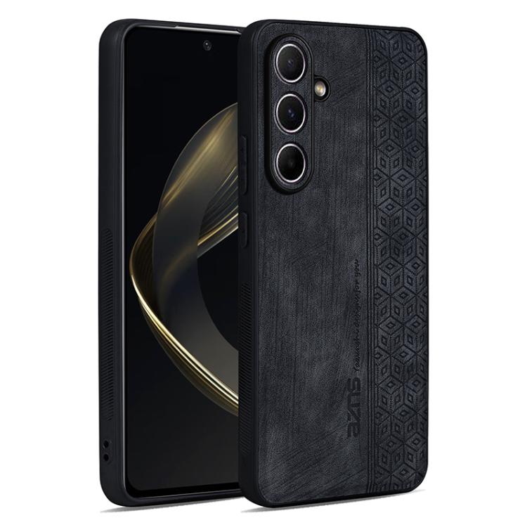 

For Samsung Galaxy S25 FE 5G AZNS 3D Embossed Skin Feel Phone Case(Black)