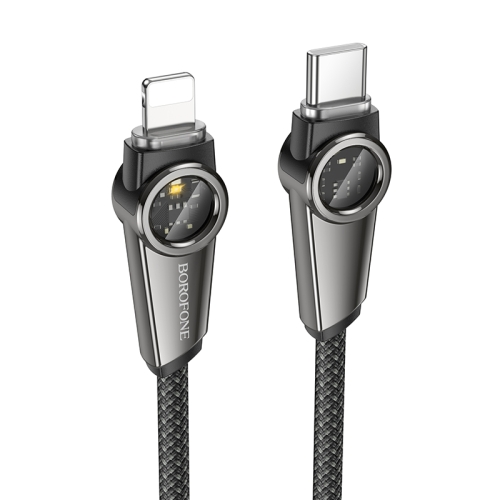 

Borofone BU49 Shine 1.2m PD27W Intelligent Power-off USB-C / Type-C to 8 Pin Charging Data Cable(Black)