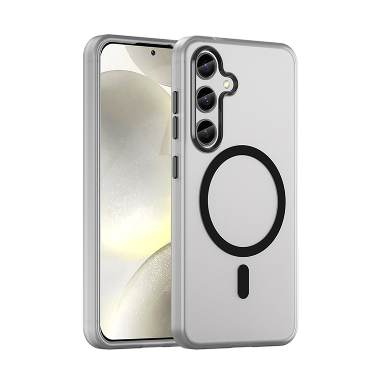 

For Samsung Galaxy S24 5G MagSafe Frosted Translucent TPU + PC Full Coverage Phone Case(Black)