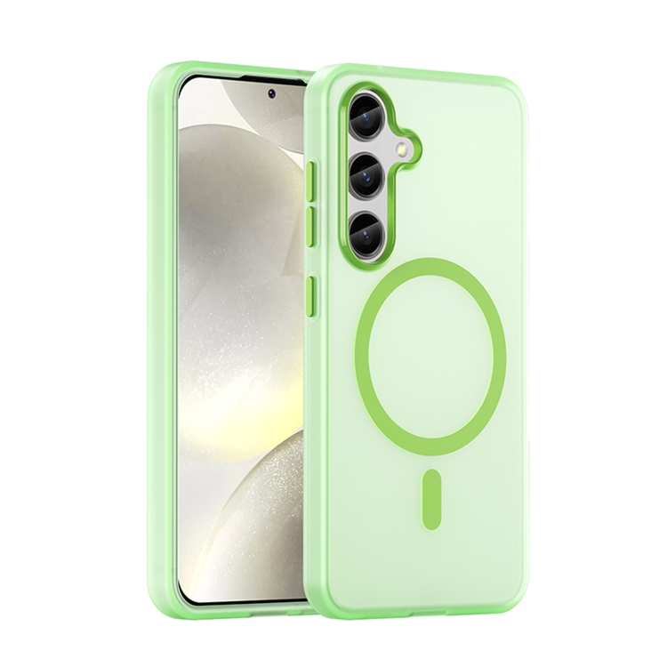 

For Samsung Galaxy S24 5G MagSafe Frosted Translucent TPU + PC Full Coverage Phone Case(Green)