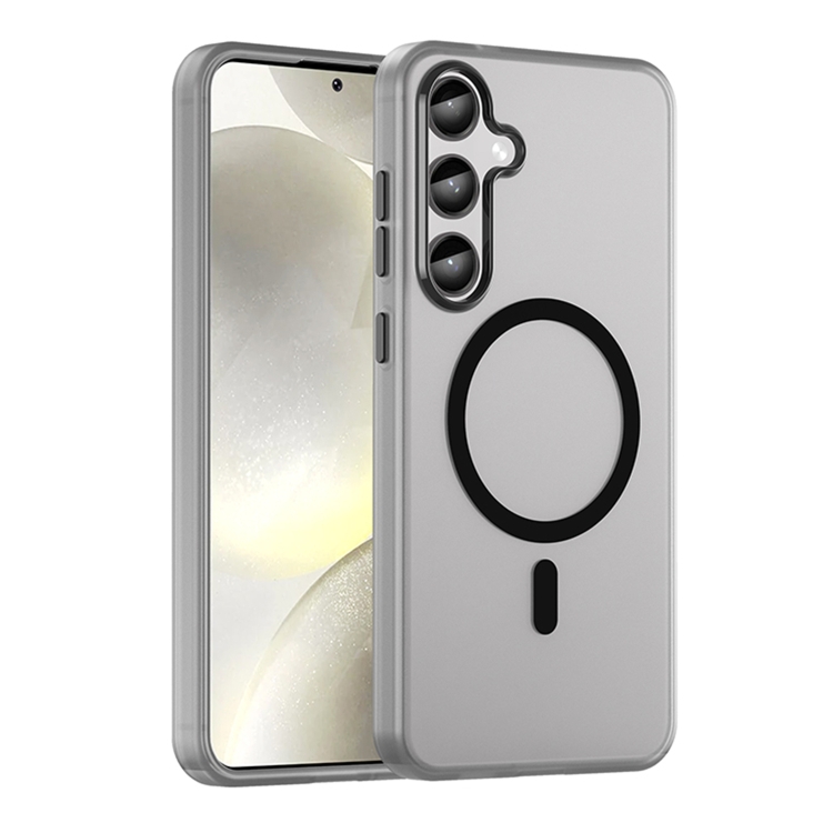 

For Samsung Galaxy S24+ 5G MagSafe Frosted Translucent TPU + PC Full Coverage Phone Case(Black)
