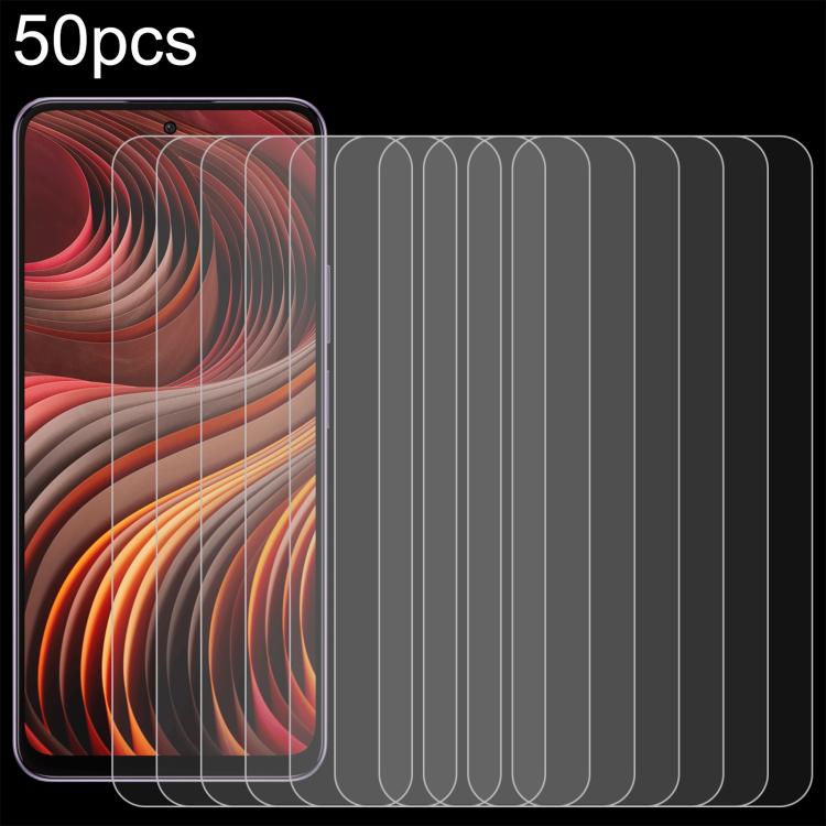 

For HMD Vibe 5G 50pcs 0.26mm 9H 2.5D Tempered Glass Film