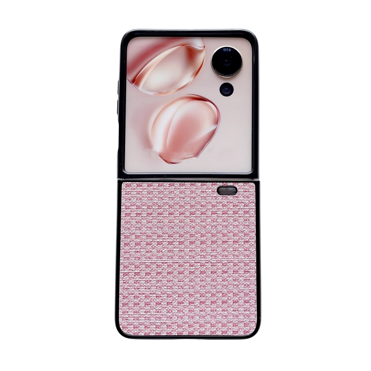 

For Honor Magic V Flip Fantasy Weave Pattern Protective Phone Case(Pink)