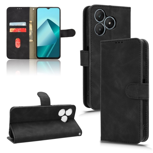 

For Wiko T20 Skin Feel Magnetic Flip Leather Phone Case(Black)