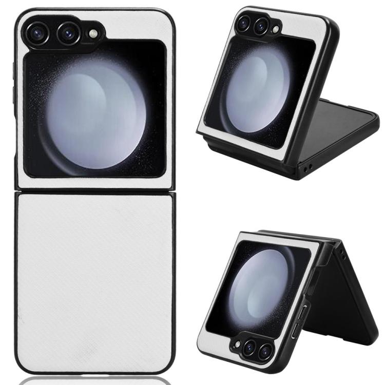 

For Samsung Galaxy Z Flip6 / Flip7 FE PU Leather PC Phone Case(White)