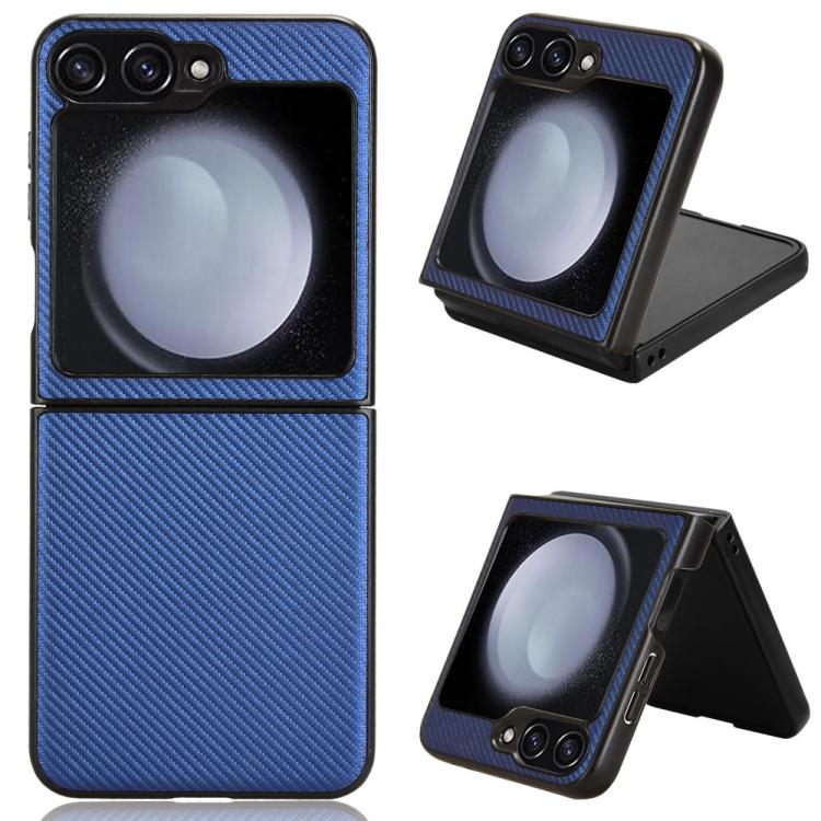 

For Samsung Galaxy Z Flip6 / Flip7 FE PU Leather PC Phone Case(Blue)