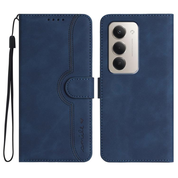 

For Redmi 15 5G Global / 15 4G SEA 169.5mm Heart Pattern Skin Feel Leather Phone Case(Royal Blue)