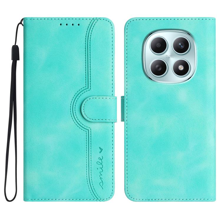 

For Redmi Note 15 4G / 5G 164mm / Poco M8 5G Heart Pattern Skin Feel Leather Phone Case(Light Blue)