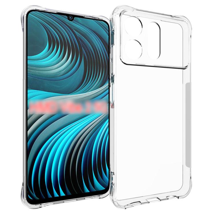 For HMD Vibe2 5G Shockproof Non-slip Thickening TPU Phone Case(Transparent)
