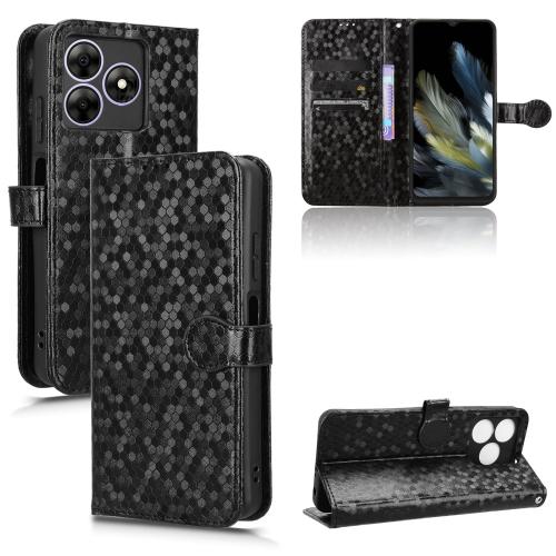 

For Blackview Wave 8 / 8C / Oscal Flat 2 Honeycomb Dot Texture Leather Phone Case(Black)