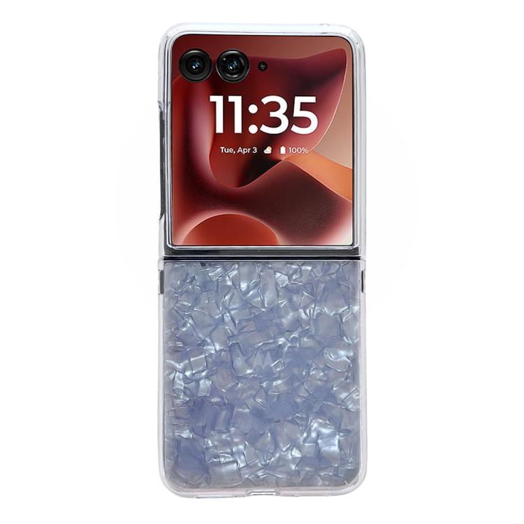 

For Motorola Razr 60 Ultra Pearlescent Shell Texture Phone Case(White)