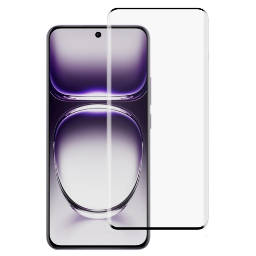 

For OPPO Reno12 Pro Global Edge Glue 9H HD 3D Curved Edge Tempered Glass Film(Black)