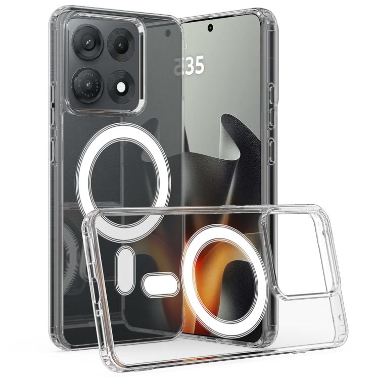 For Motorola Edge 70 Max 5G MagSafe Clear Acrylic PC Hybrid TPU Phone Case(Transparent)