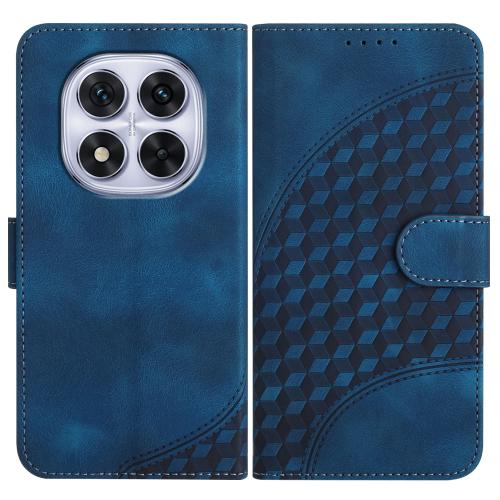 

For Redmi Note 14 Pro 4G Elephant Head Embossed Phone Leather Case with Lanyard(Royal Blue)