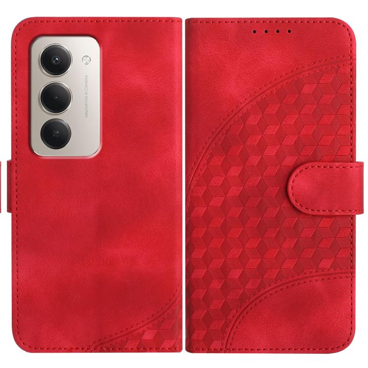 

For Redmi 15 5G / 4G EU 171mm Elephant Head Embossed Phone Leather Case with Lanyard(Red)