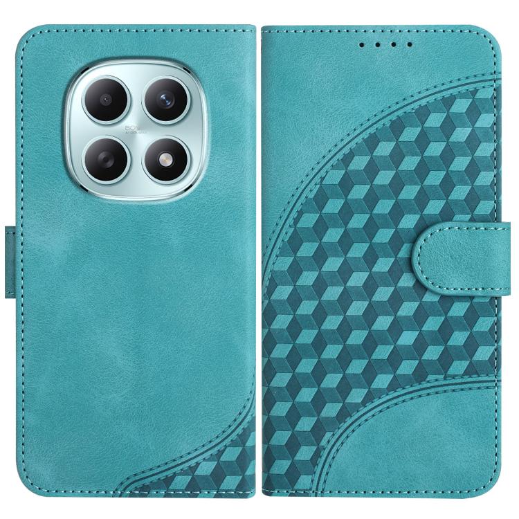 

For Redmi Note 15 4G / 5G 164mm / Poco M8 5G Elephant Head Embossed Phone Leather Case with Lanyard(Light Blue)