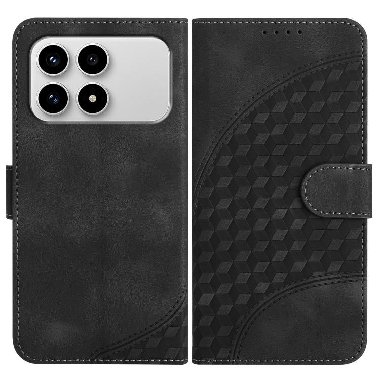 

For Redmi K90 / Poco F8 Pro 5G Elephant Head Embossed Phone Leather Case with Lanyard(Black)