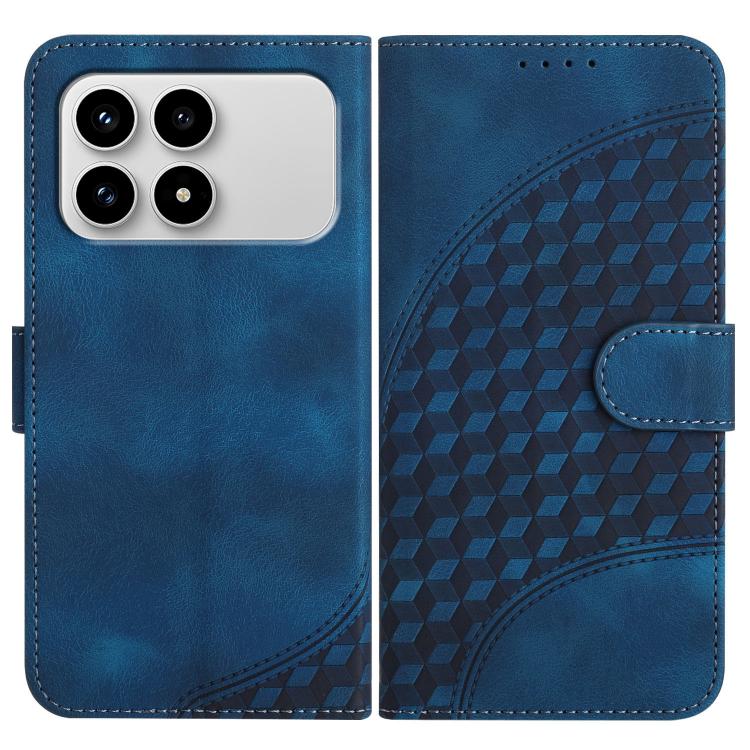 

For Redmi K90 / Poco F8 Pro 5G Elephant Head Embossed Phone Leather Case with Lanyard(Royal Blue)