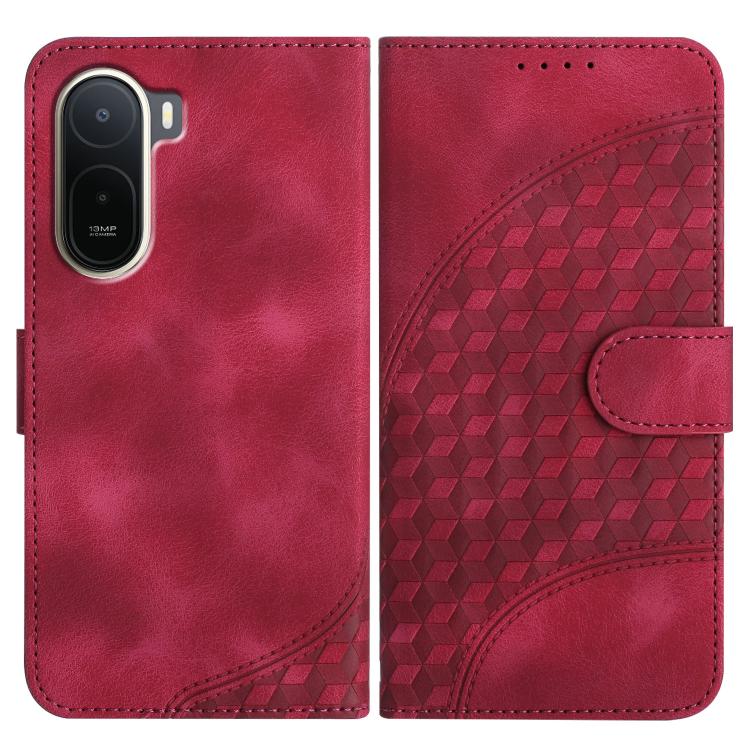 

For Redmi A7 Pro 4G Elephant Head Embossed Phone Leather Case with Lanyard(Rose Red)
