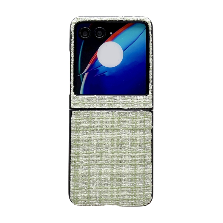 

For Motorola Razr 50 Fabric Folding PC Phone Case(Green)