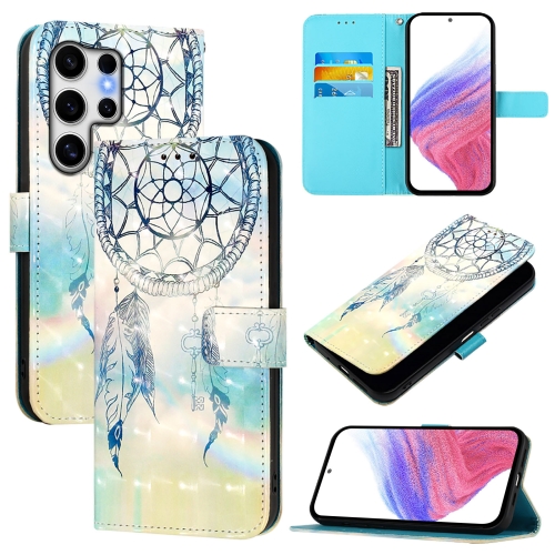 

For Samsung Galaxy S25 Ultra 5G 3D Painting Horizontal Flip Leather Phone Case(Dream Wind Chimes)