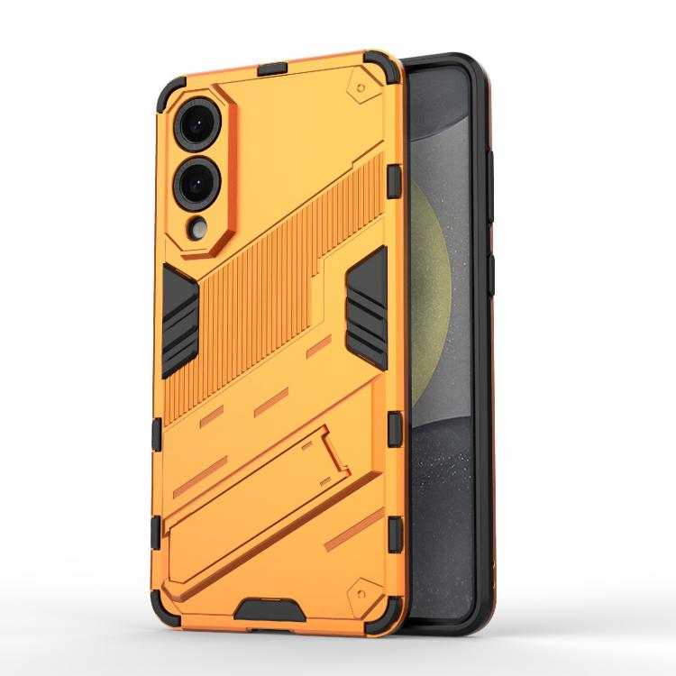 

For Samsung Galaxy S25 Edge 5G Punk Armor 2 in 1 PC + TPU Shockproof Phone Case with Invisible Holder(Orange)
