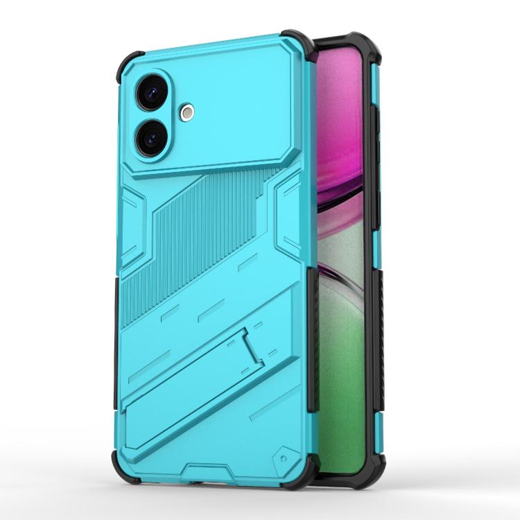 

For Samsung Galaxy S26 Edge 5G Punk Armor 2 in 1 PC + TPU Shockproof Phone Case with Invisible Holder(Blue)