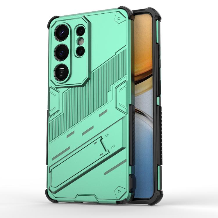 For Samsung Galaxy S26 Ultra 5G Punk Armor 2 in 1 PC + TPU Shockproof Phone Case with Invisible Holder(Green)