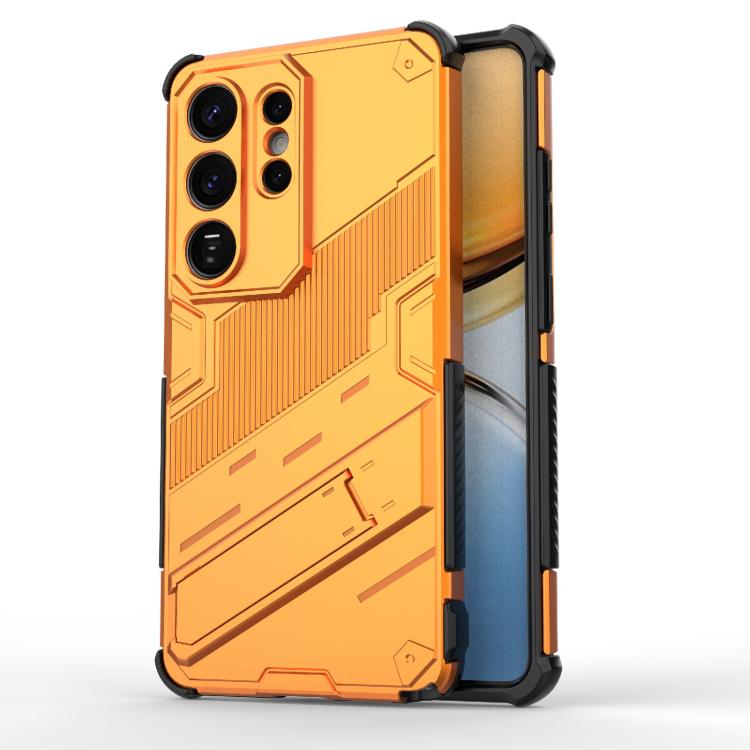 

For Samsung Galaxy S26 Ultra 5G Punk Armor 2 in 1 PC + TPU Shockproof Phone Case with Invisible Holder(Orange)