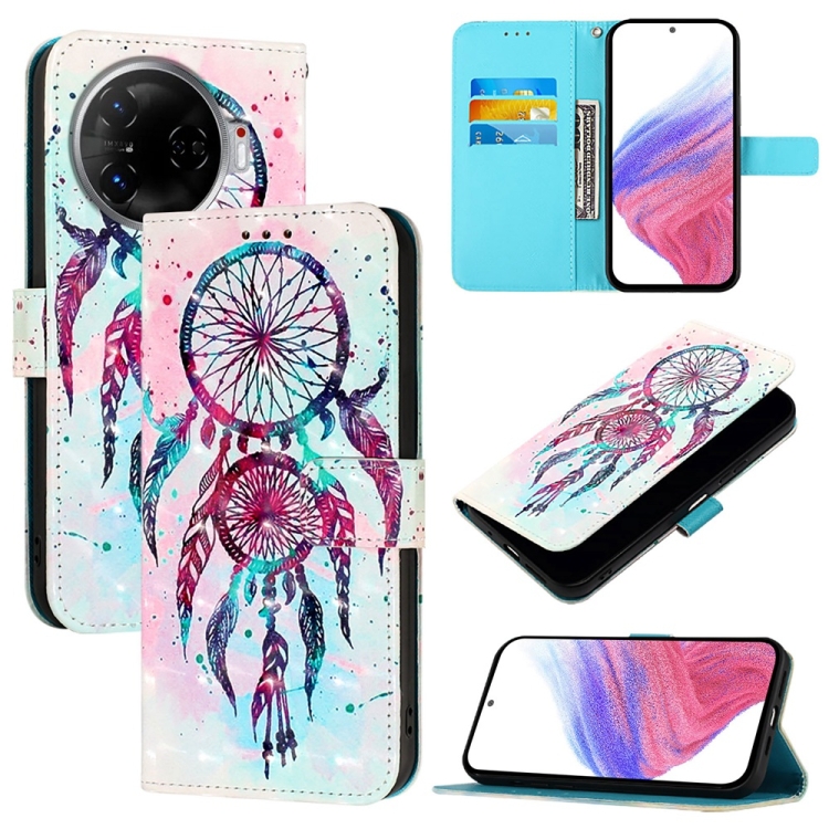 

For Tecno Camon 30 Pro 3D Painting Horizontal Flip Leather Phone Case(Color Drop Wind Chimes)