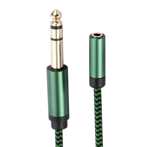 

6.35mm Male to 3.5mm Female Audio Adapter Cable, Length:0.5m(Green)