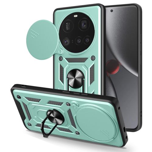 

For Xiaomi 15 Ultra Sliding Camera Cover Design TPU Hybrid PC Phone Case(Mint Green)