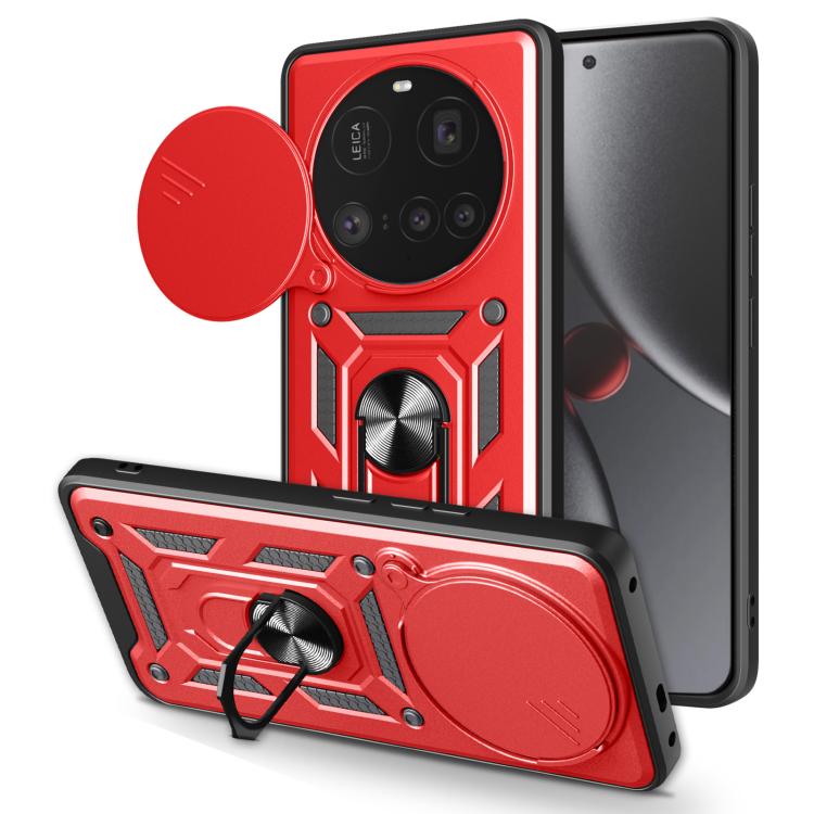

For Xiaomi 15 Ultra Sliding Camera Cover Design TPU+PC Phone Case(Red)