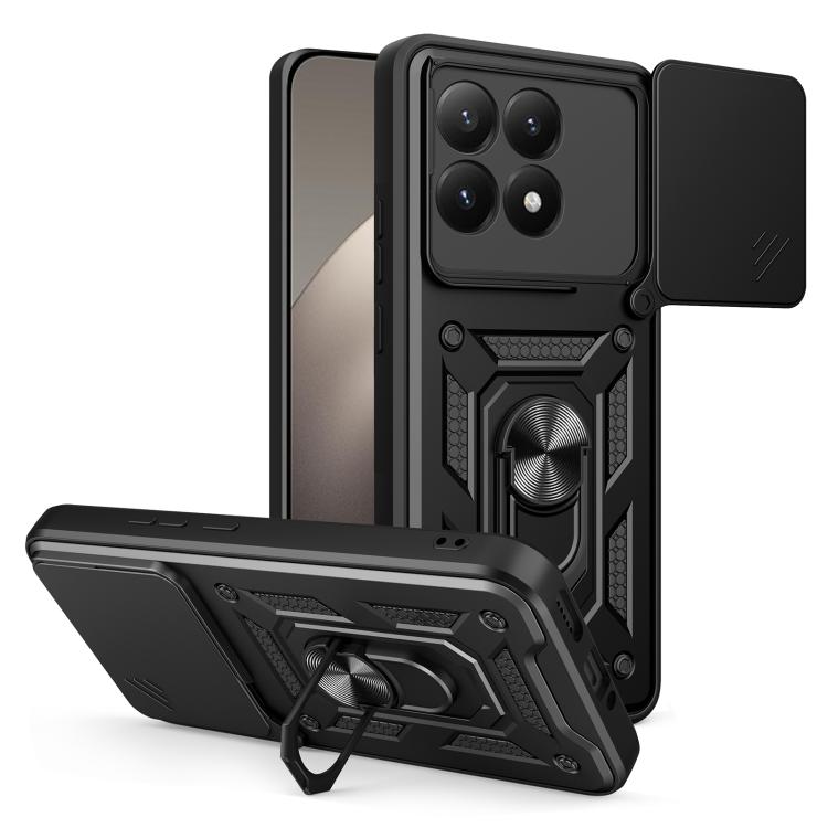 

For Xiaomi 15T Sliding Camera Cover Design TPU+PC Phone Case(Black)