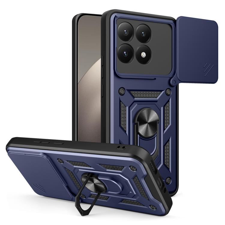 

For Xiaomi 15T Sliding Camera Cover Design TPU+PC Phone Case(Blue)