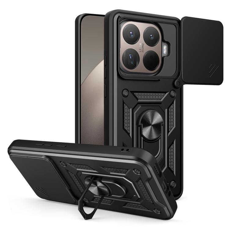 

For Xiaomi 15T Pro Sliding Camera Cover Design TPU+PC Phone Case(Black)