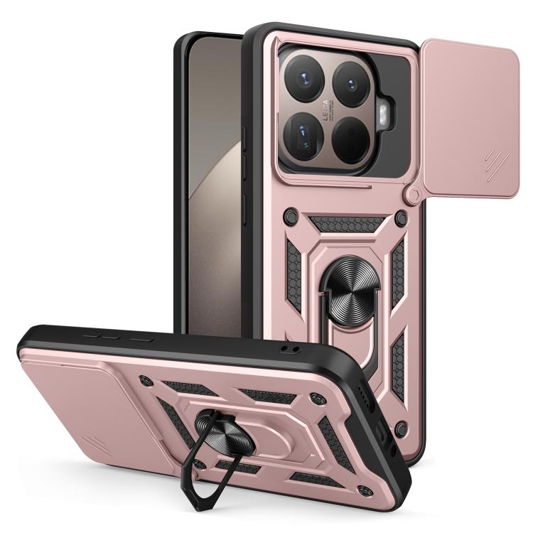 

For Xiaomi 15T Pro Sliding Camera Cover Design TPU+PC Phone Case(Rose Gold)