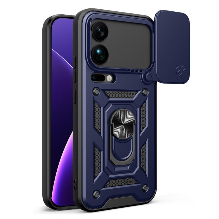 

For Xiaomi 17 Pro Max Sliding Camera Cover Design TPU+PC Phone Case(Blue)