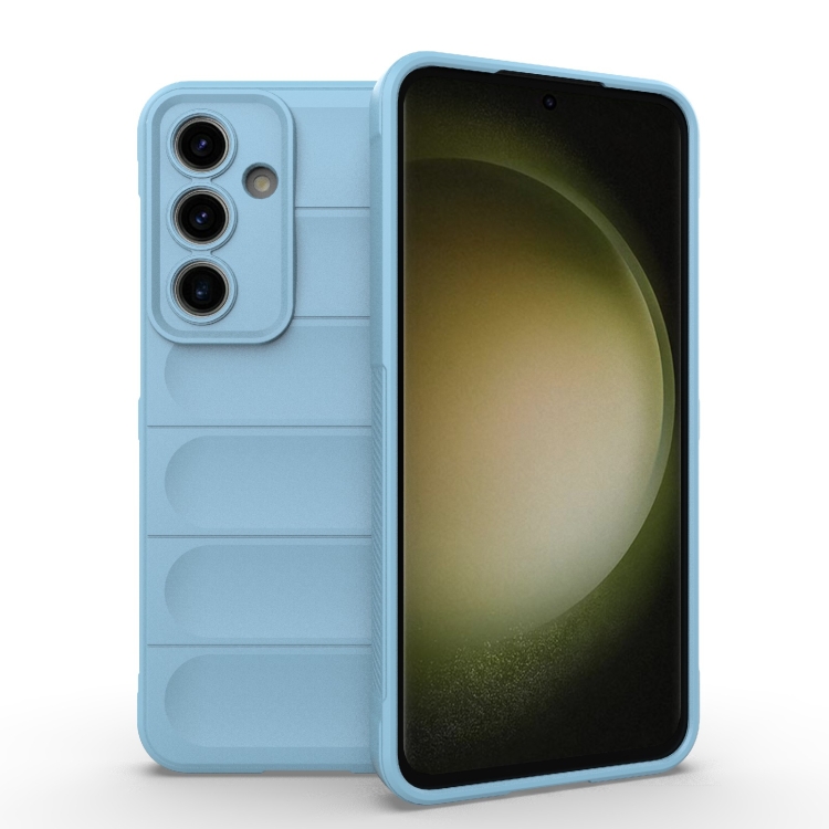 

For Samsung Galaxy S24 FE 5G Magic Shield TPU + Flannel Phone Case(Light Blue)
