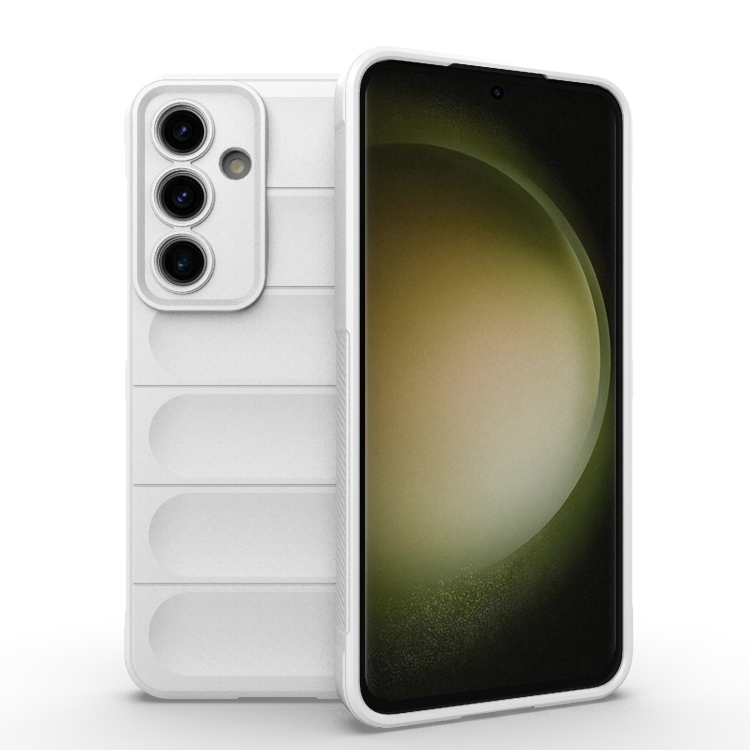 

For Samsung Galaxy S24 FE 5G Magic Shield TPU + Flannel Phone Case(White)