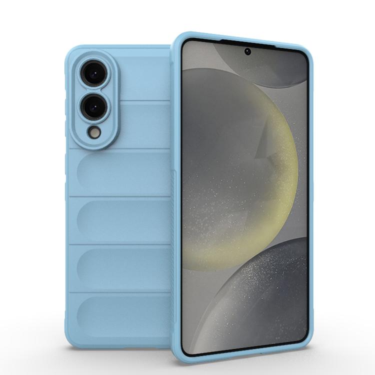 

For Samsung Galaxy S25 Edge 5G Magic Shield TPU + Flannel Phone Case(Light Blue)