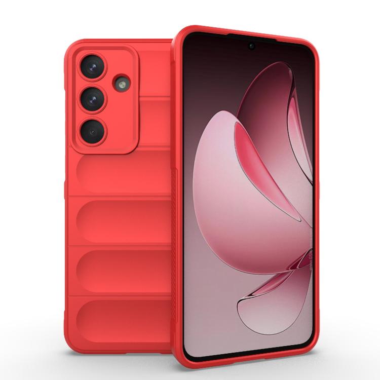 

For Samsung Galaxy S25 FE 5G Magic Shield TPU + Flannel Phone Case(Red)