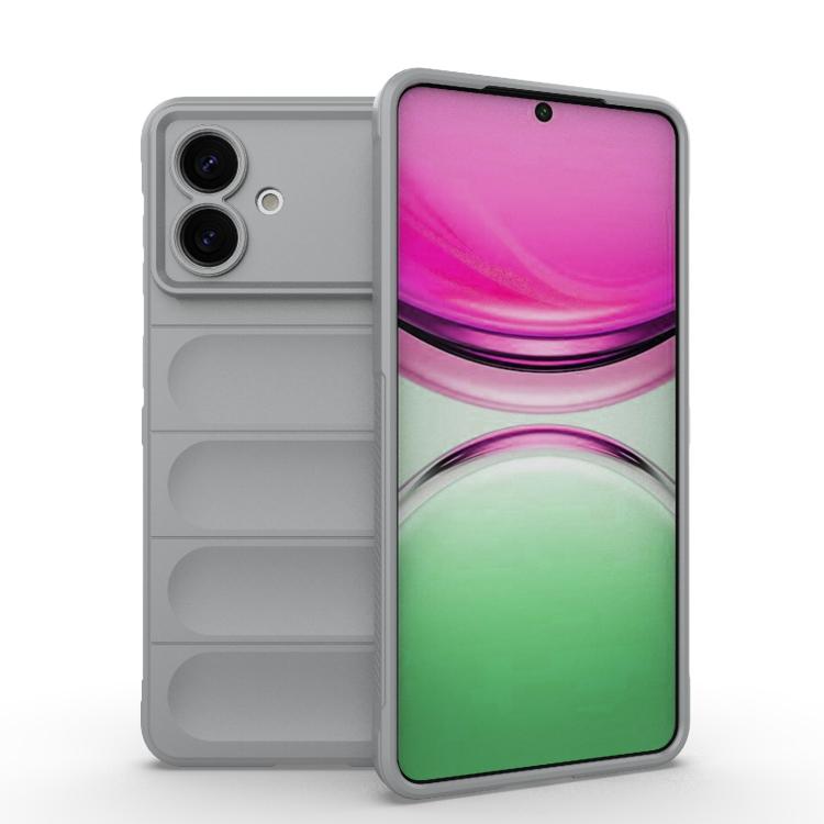 

For Samsung Galaxy S26 Edge 5G Magic Shield TPU + Flannel Phone Case(Grey)