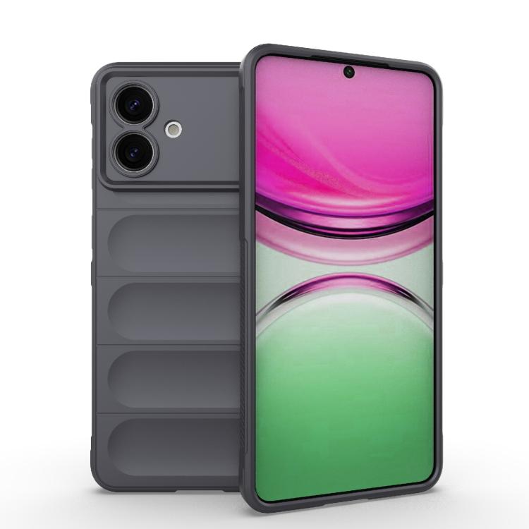 

For Samsung Galaxy S26 Edge 5G Magic Shield TPU + Flannel Phone Case(Dark Grey)