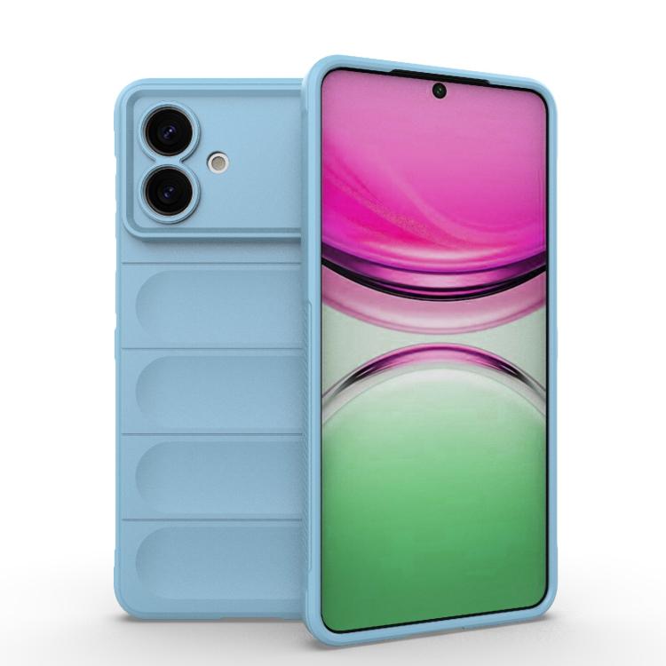 

For Samsung Galaxy S26 Edge 5G Magic Shield TPU + Flannel Phone Case(Light Blue)