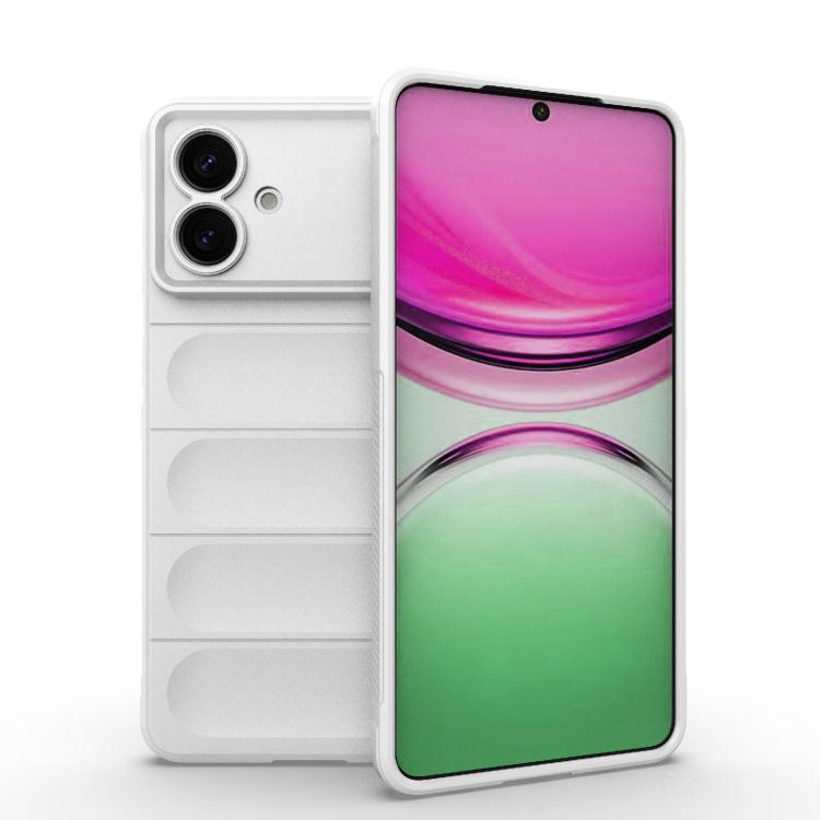 

For Samsung Galaxy S26 Edge 5G Magic Shield TPU + Flannel Phone Case(White)