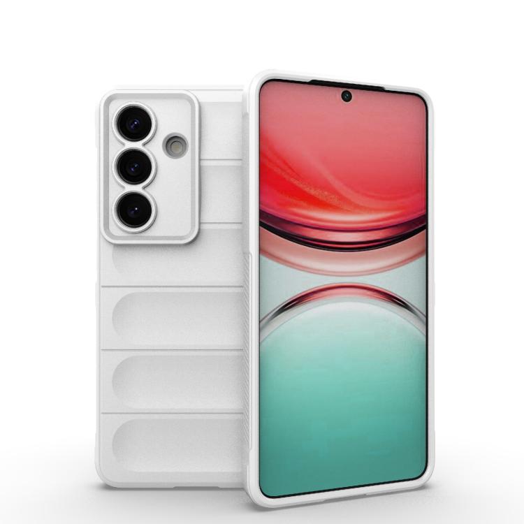 

For Samsung Galaxy S26 5G Magic Shield TPU + Flannel Phone Case(White)