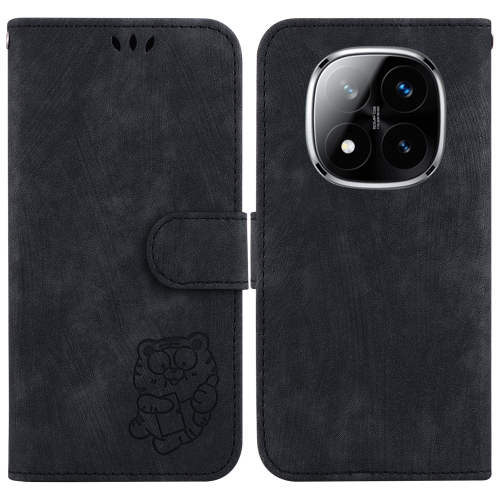

For Redmi Note 14 Pro / Note 14 Pro+ 5G Little Tiger Embossed Leather Phone Case(Black)
