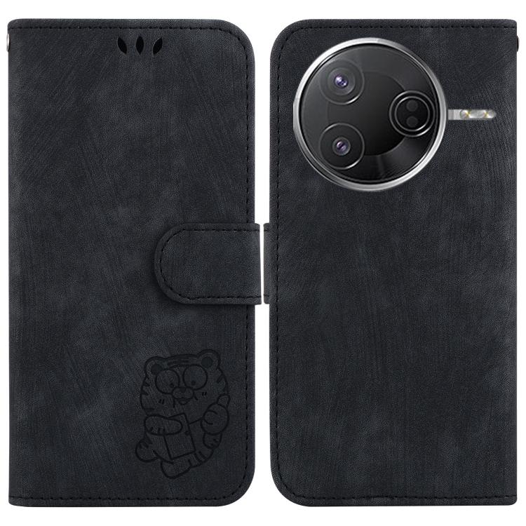 

For Redmi K80 / K80 Pro / Xiaomi Poco F7 Pro Little Tiger Embossed Leather Phone Case(Black)