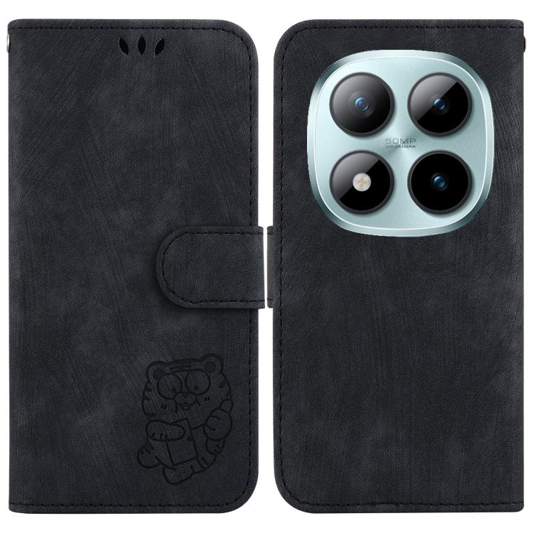 For Redmi Note 15 Pro 5G Global 163.6mm Little Tiger Embossed Leather Phone Case(Black)